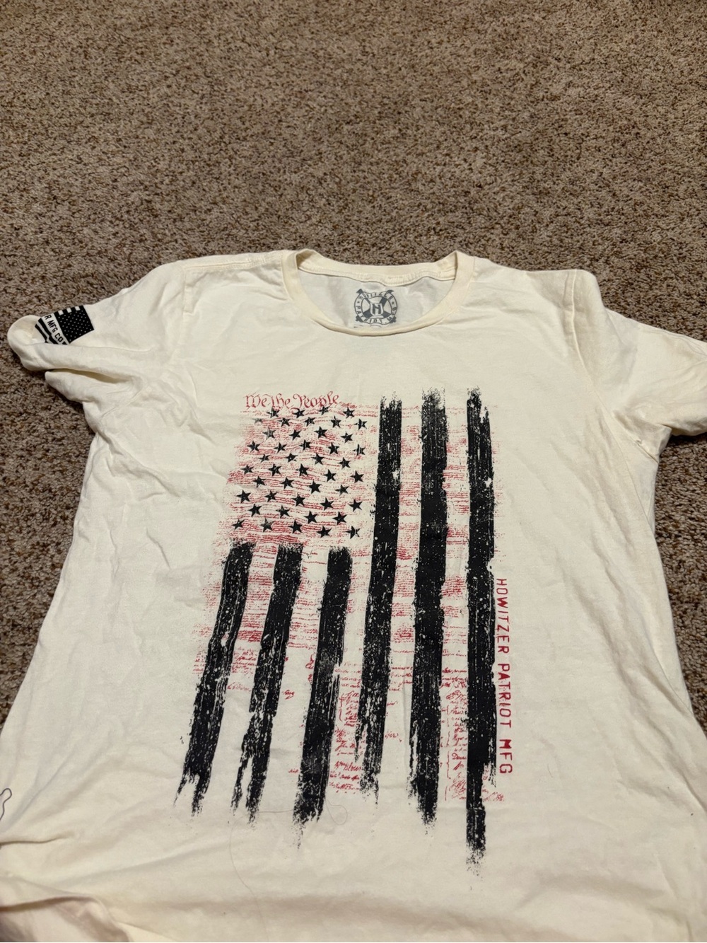 Howitzer Patriot Graphic Short Sleeve Tee in Cream